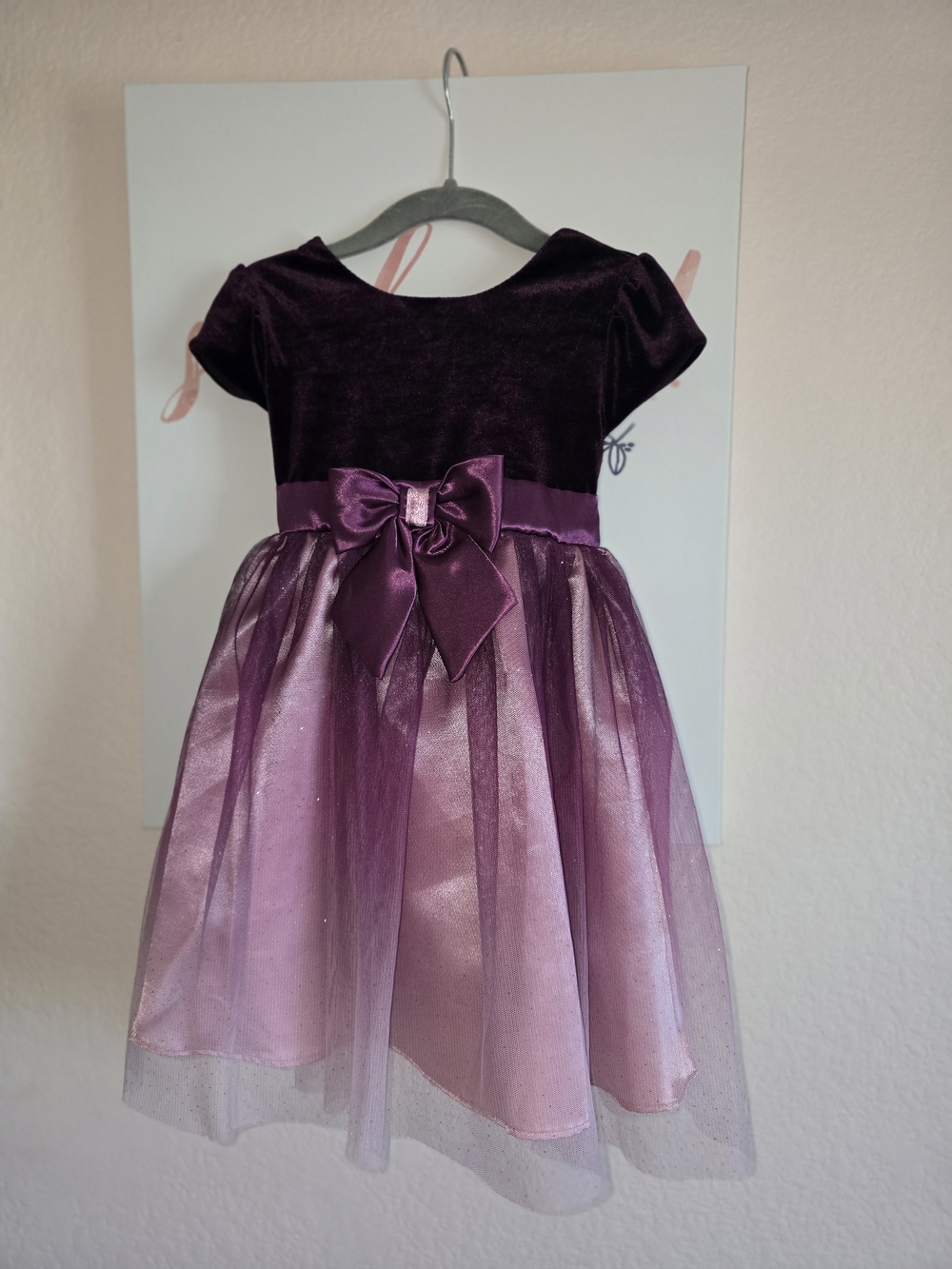 Girls' Purple & Pink Tulle Dress
